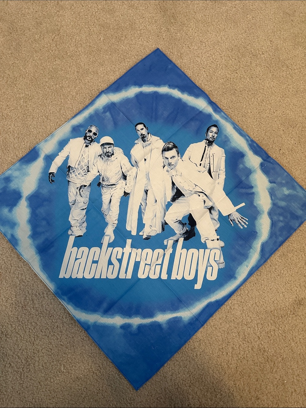 Backstreet Boys Blue Tie-Dye Bandana NEW Summer 2026 Merch
